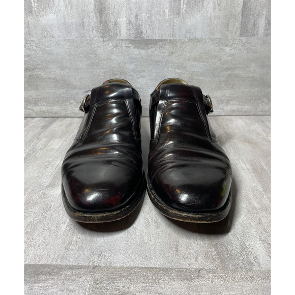 Vintage Aristocraft Monk Strap Shoes Mens Size 10.5 Burgundy Leather Dress USA main image 6